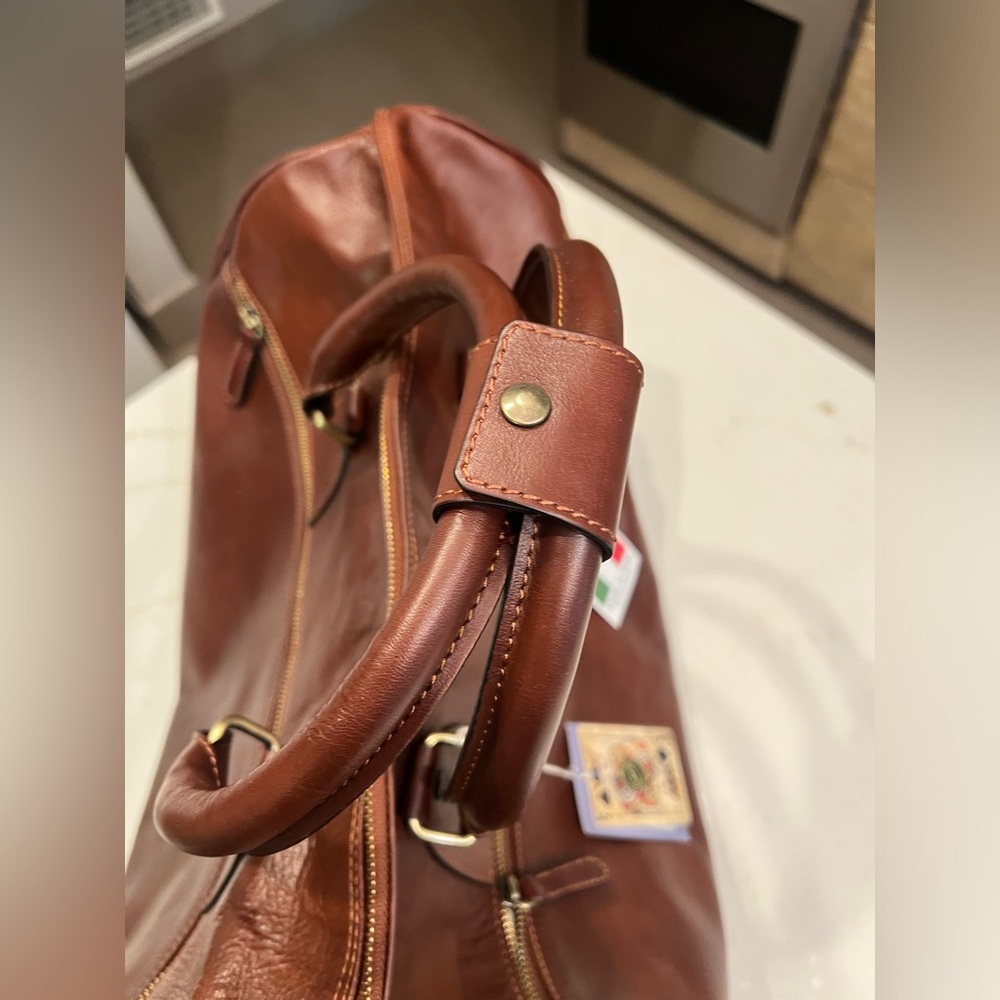 🆕 Lucaldo Firenze Leather Duffle Bag - Picture 6 of 17